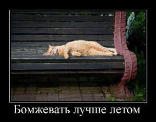 Бомжевать лучше летом